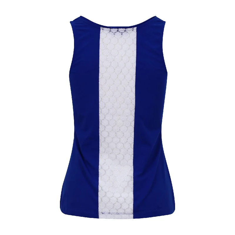 Contrast Chic Tank Blue