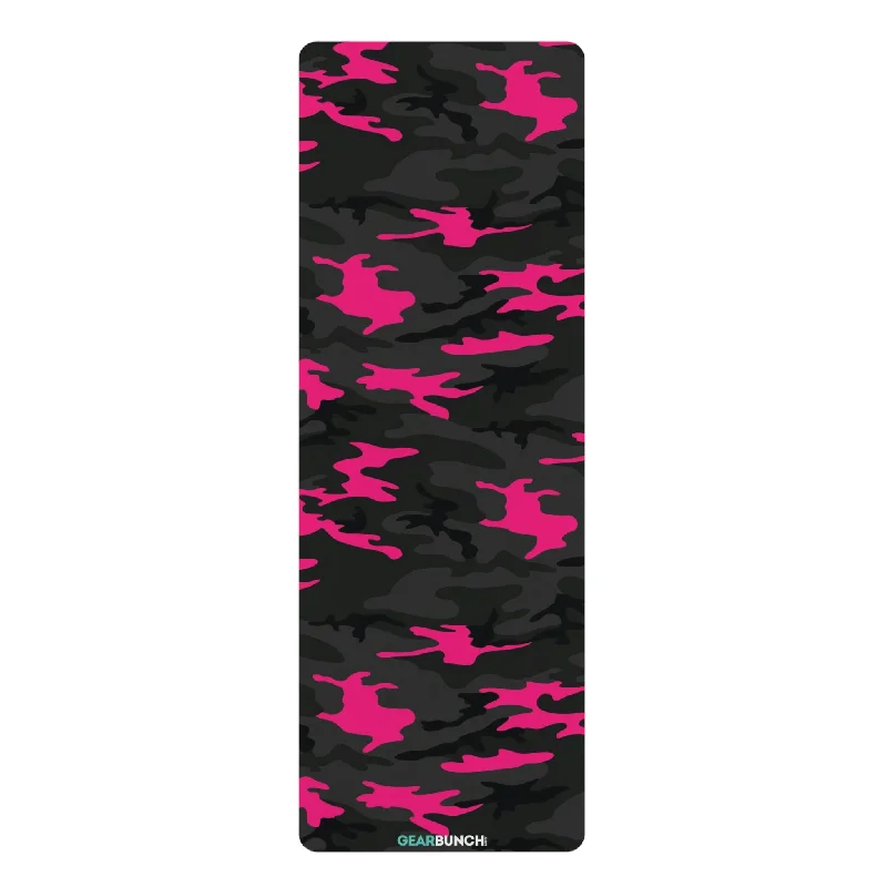 GearBunch Dark Pink Camo Yoga Mat