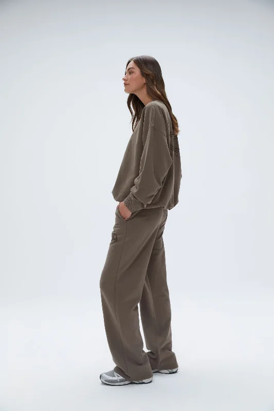 Performance Straight Leg Sweatpants - Cocoa Brown