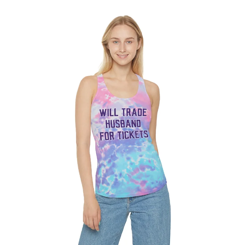 Ladies Tie-Dye Racerback Tank - Husband for Tickets