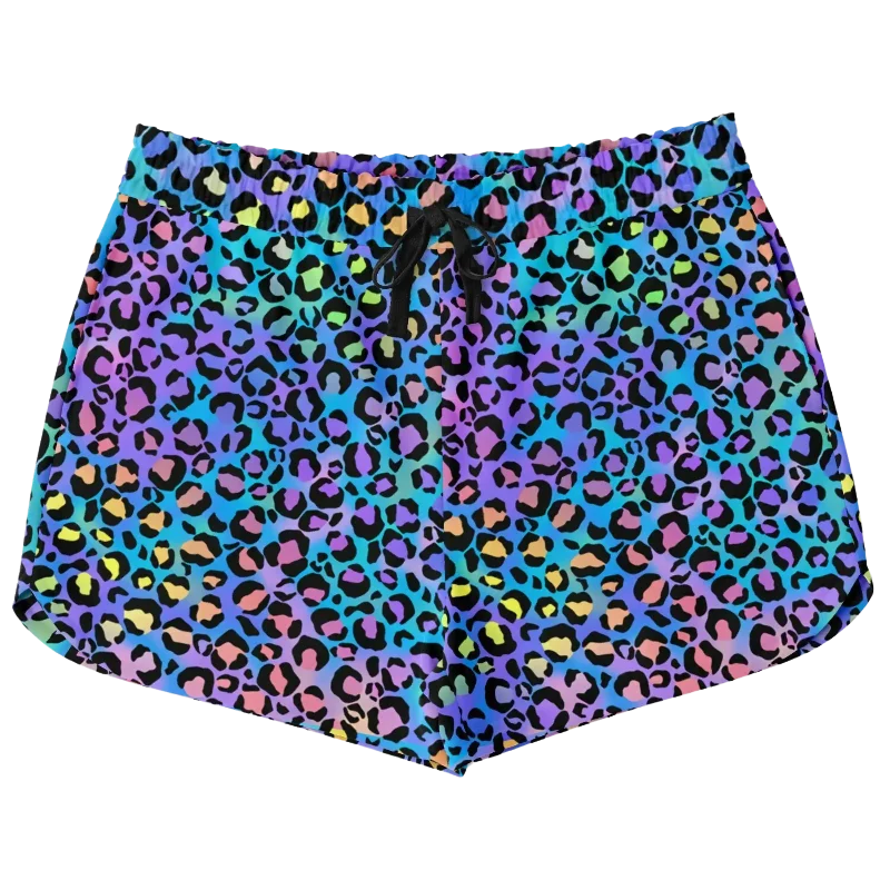 NEON LEOPARD YOGA SHORTS