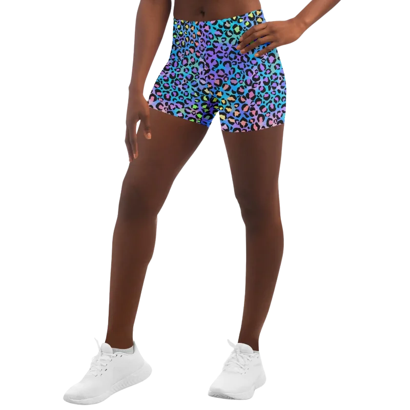 NEON LEOPARD YOGA SHORTS