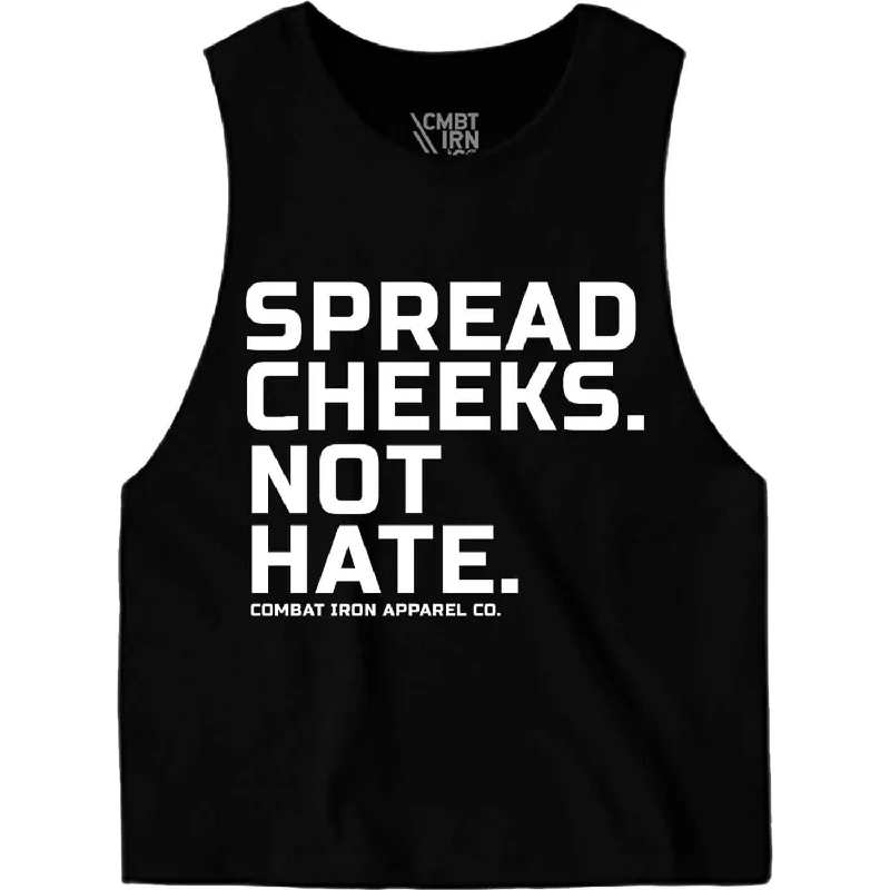 SPREAD CHEEKS. NOT HATE. LADIES CROP TOP