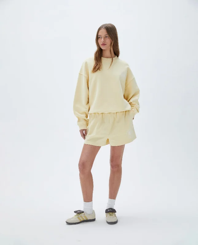 Vacation Cotton Jersey Shorts - Butter Yellow