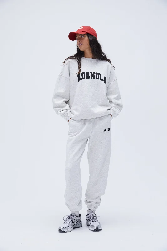 Varsity Sweatpants - Light Grey Melange/Black