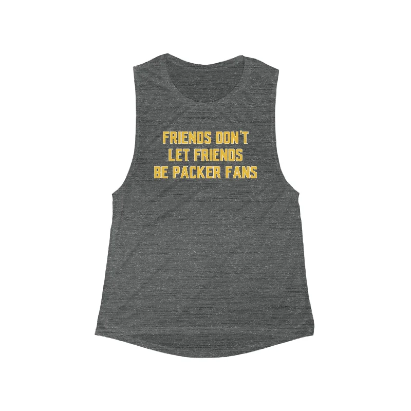 Women's Flowy Scoop Muscle Tank - Friends Don't Let Friends