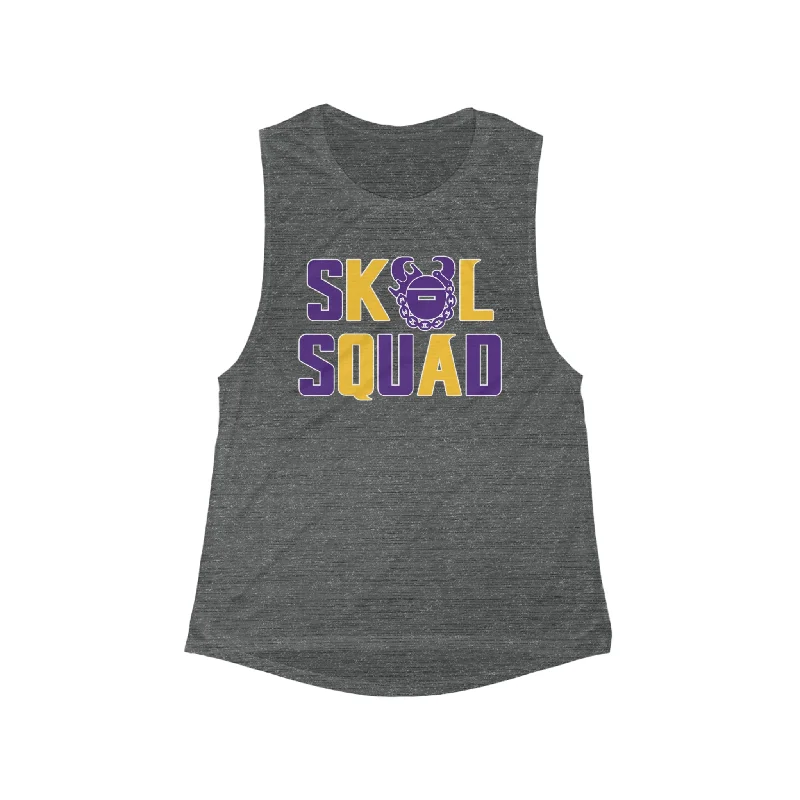 Women's Flowy Scoop Muscle Tank - SQUAD