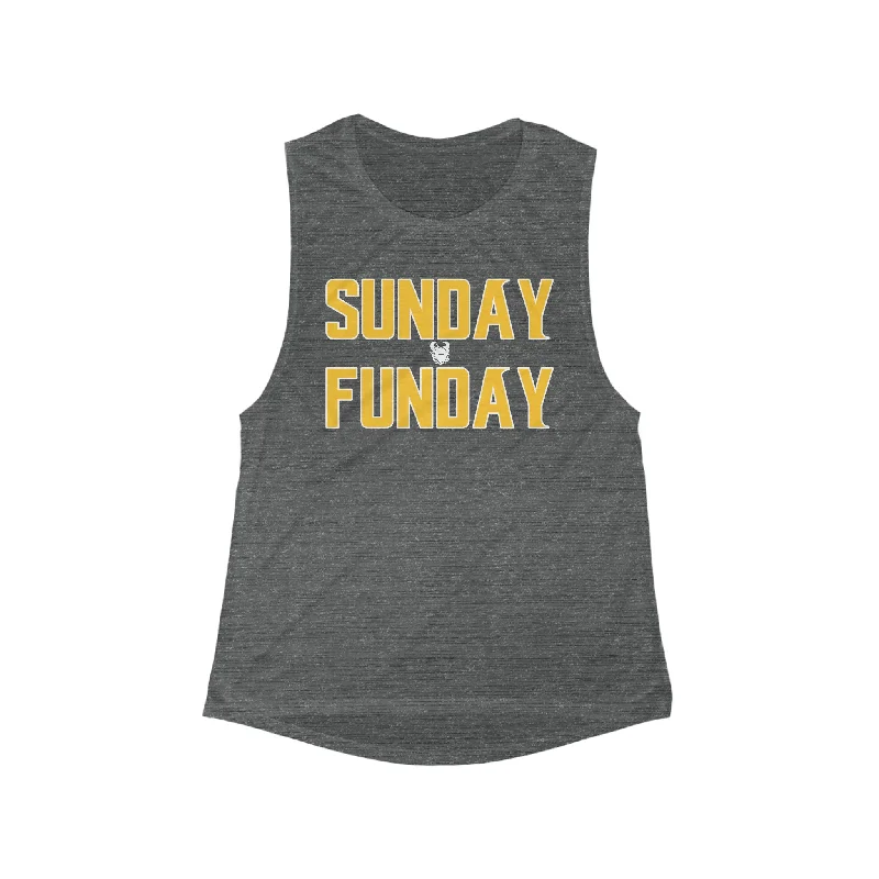 Women's Flowy Scoop Muscle Tank - SUNDAY FUNDAY