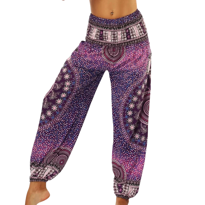 DIGITAL PRINTED HIPPIE YOGA TROUSERS