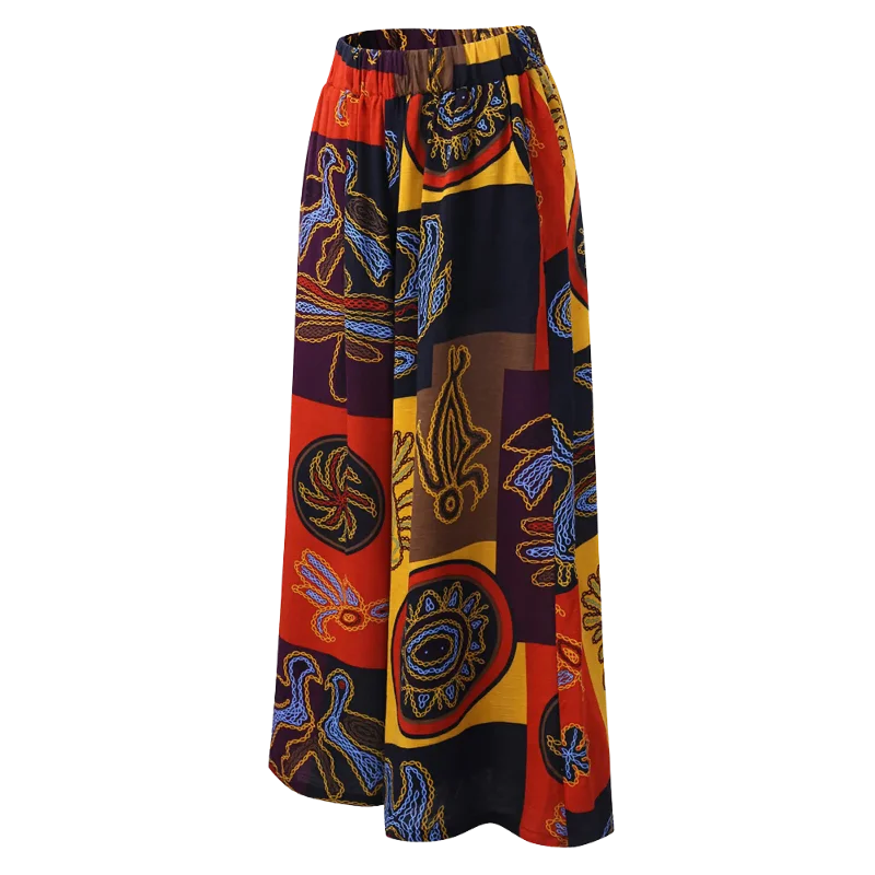 LOOSE PRINTED BUDDHA YOGA TROUSERS