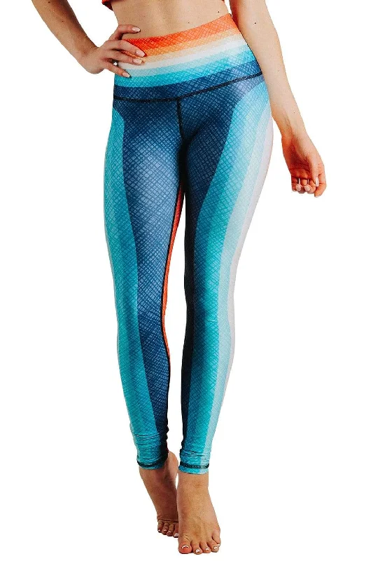 Retro Rainbow Printed Yoga Leggings