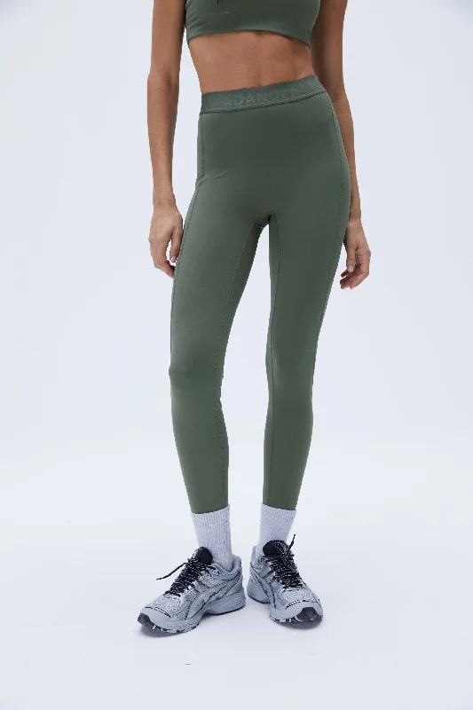 Ultimate Branded Pocket Leggings - Khaki Green