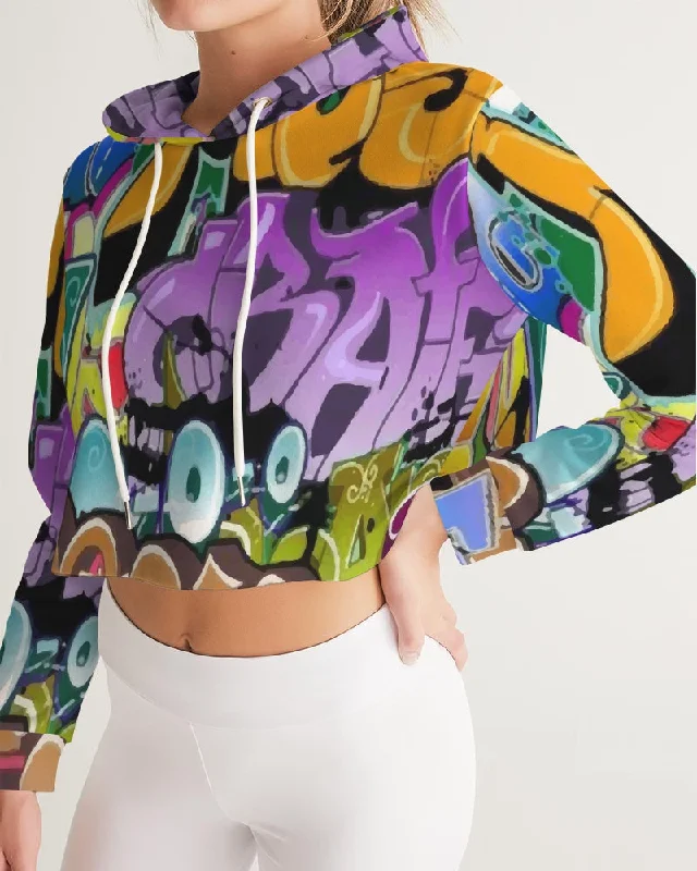 AKH Graffiti Art Women's Cropped Hoodie