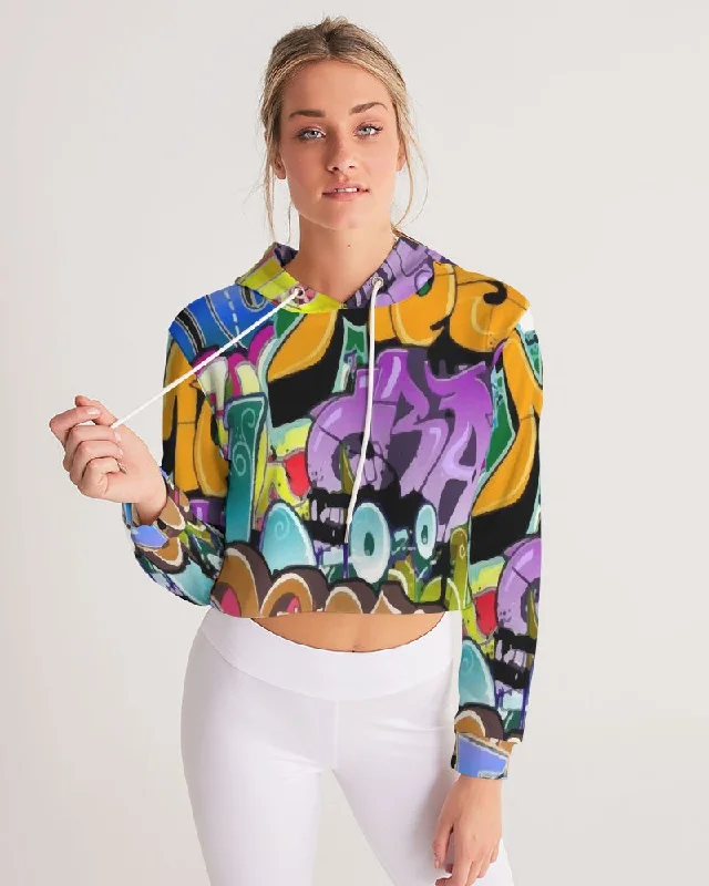 AKH Graffiti Art Women's Cropped Hoodie