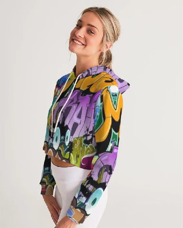 AKH Graffiti Art Women's Cropped Hoodie