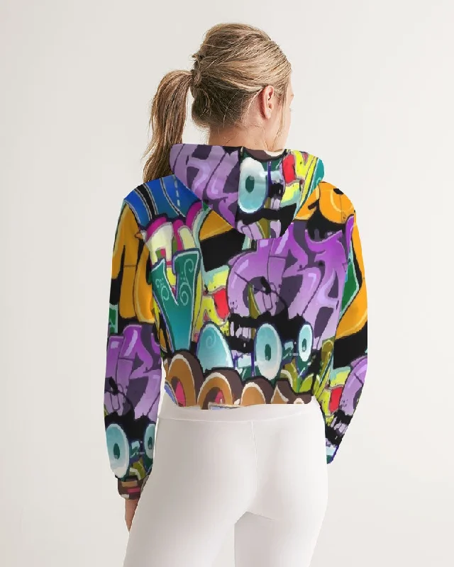 AKH Graffiti Art Women's Cropped Hoodie