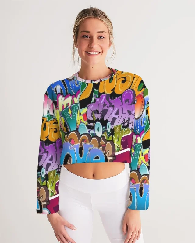 AKH Graffiti Art Women's Cropped Sweatshirt