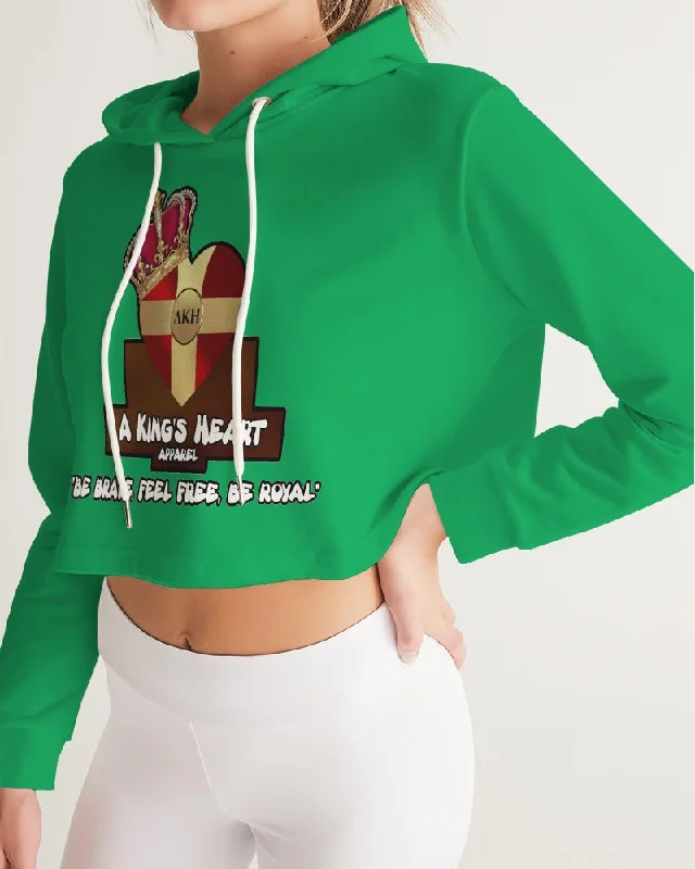 AKH Green Women's Cropped Hoodie