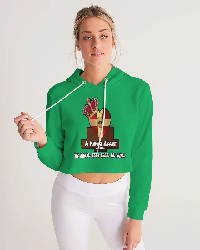 AKH Green Women's Cropped Hoodie