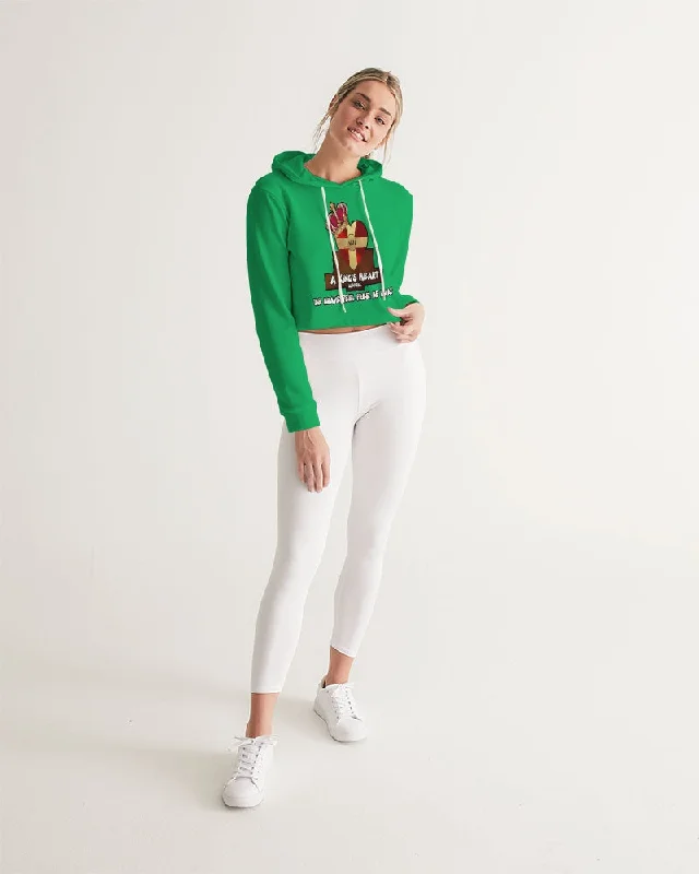 AKH Green Women's Cropped Hoodie