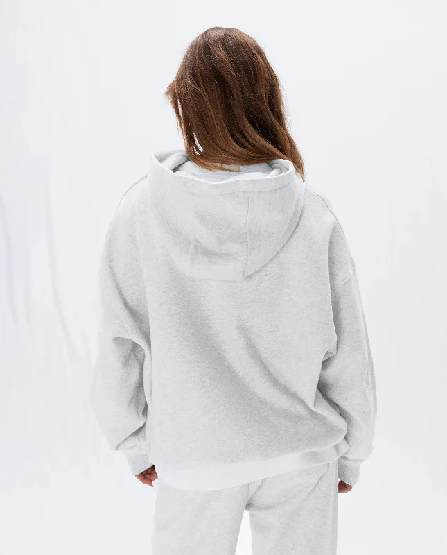 AS Oversized Hoodie - Light Grey Melange