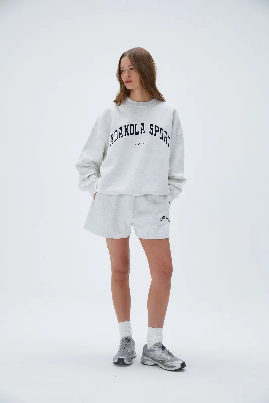 AS Oversized Sweatshirt - Light Grey Melange