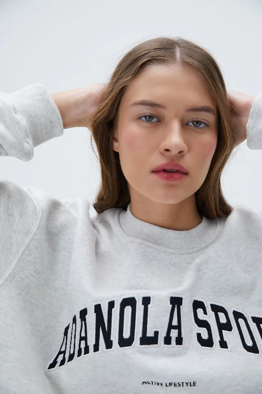 AS Oversized Sweatshirt - Light Grey Melange