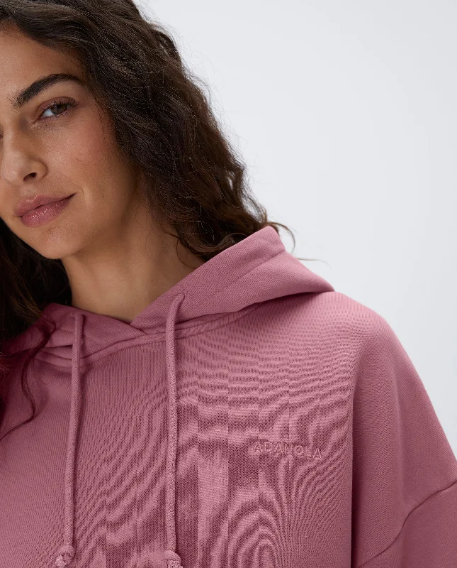 Washed Boxy Hoodie - Dusty Pink