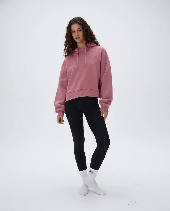 Washed Boxy Hoodie - Dusty Pink