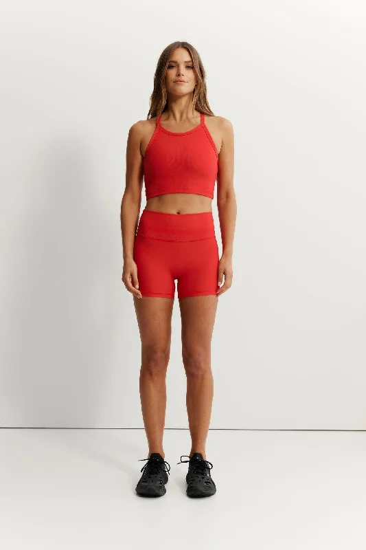 Eco Rib Strap Racer Crop (Watermelon)