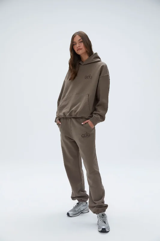 Performance Oversized Hoodie - Cocoa Brown