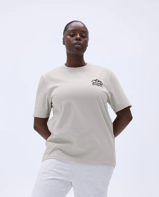 Discover Short Sleeve Oversized T-shirt - Stone