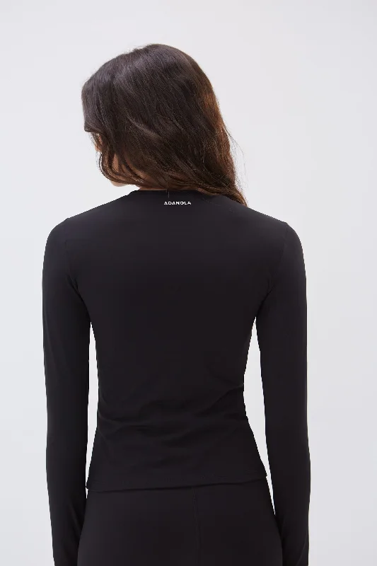 Ultimate Long Sleeve Longline Top - Black