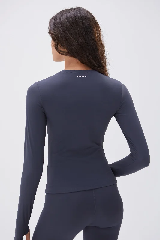 Ultimate Long Sleeve Longline Top - Midnight Blue