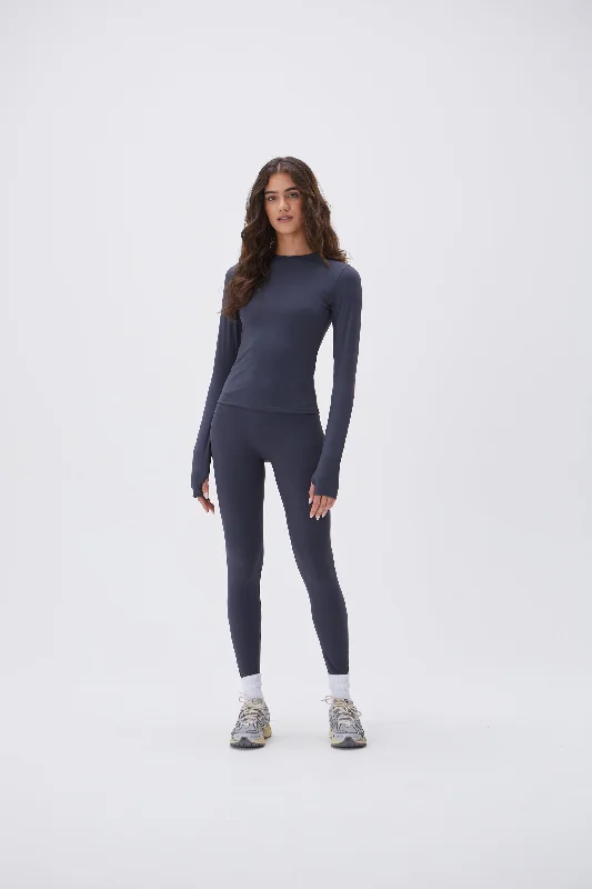 Ultimate Long Sleeve Longline Top - Midnight Blue