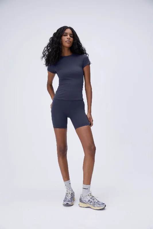 Ultimate Short Sleeve Longline Top - Midnight Blue