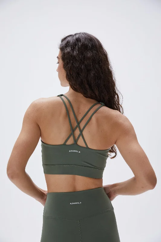 Ultimate Cross Back Bra - Khaki Green