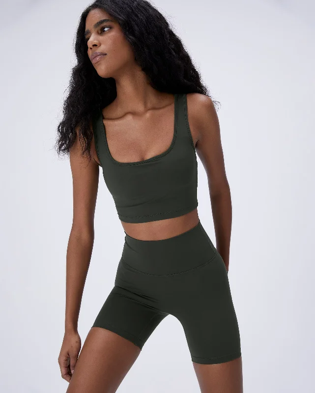 Ultimate Square Neck Bra - Dark Olive