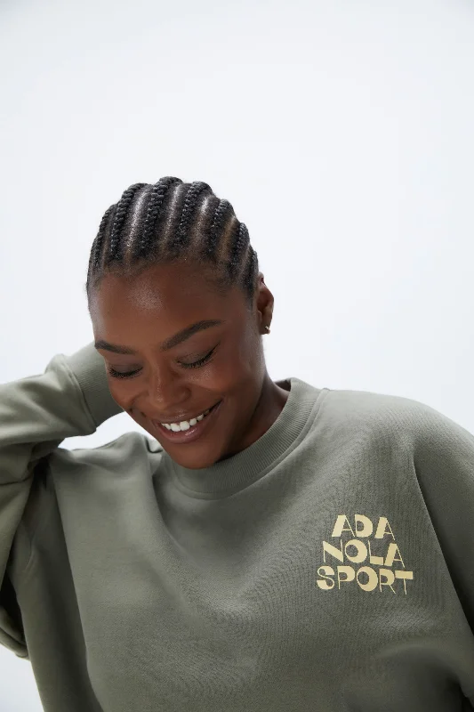 Vacation Relaxed Sweatshirt  -  Olive Green