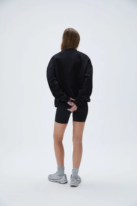 Varsity Oversized Sweatshirt - Black