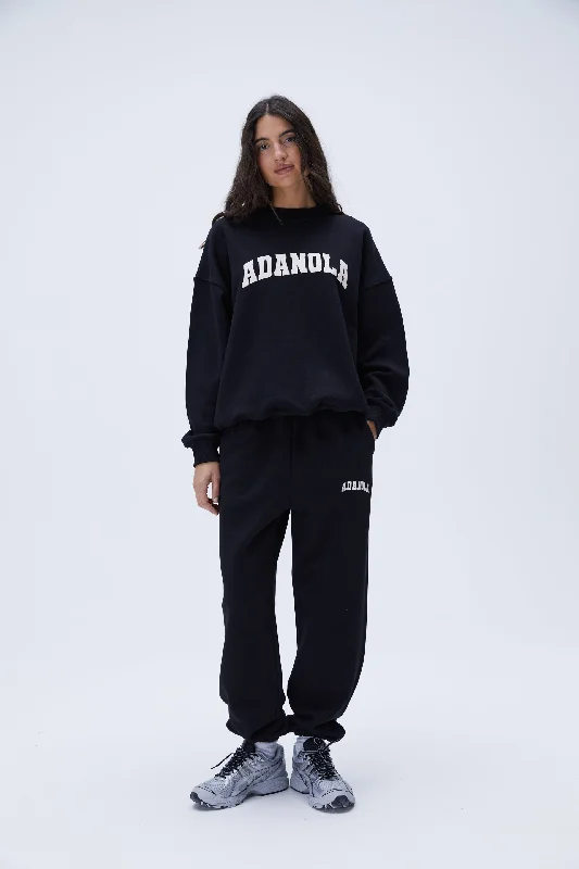 Varsity Oversized Sweatshirt - Black