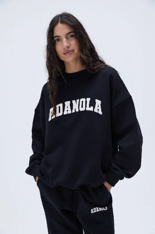 Varsity Oversized Sweatshirt - Black