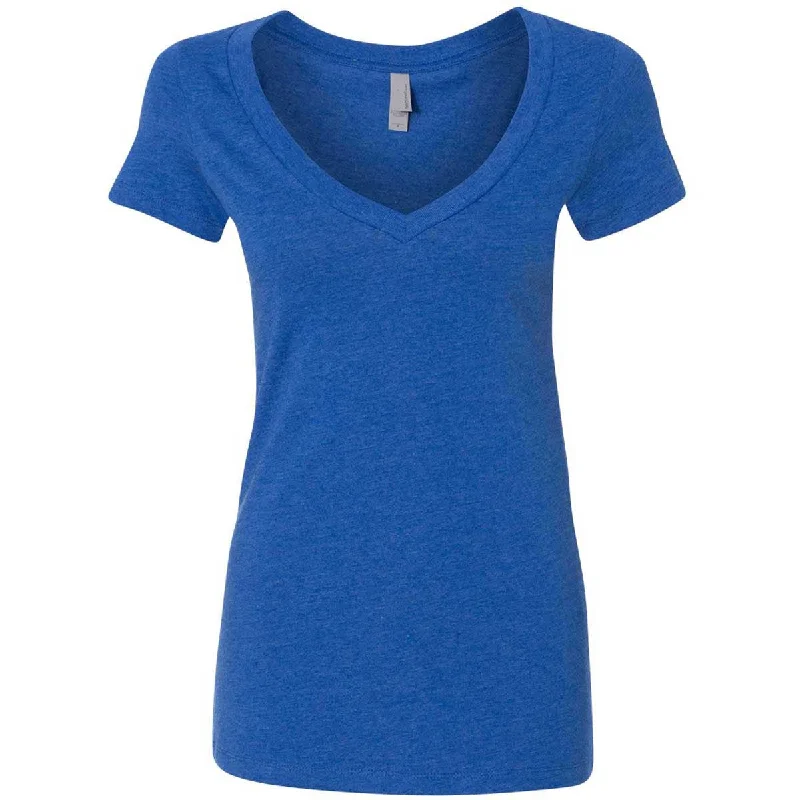 Next Level Women's Royal CVC Deep V Tee