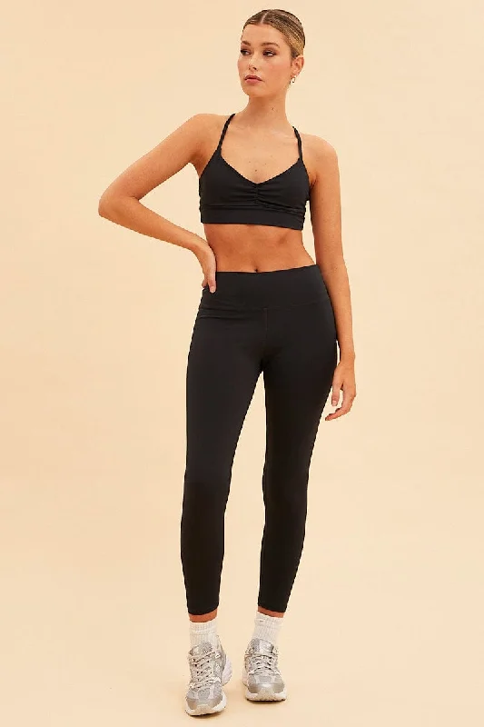 Black Sara Active Full Length Legging