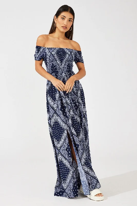 Boho Maxi Dress Off Shoulder