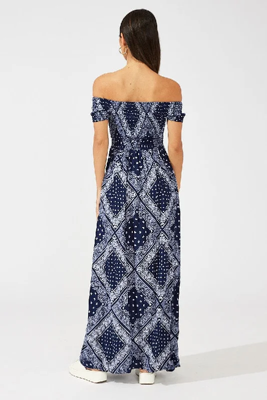 Boho Maxi Dress Off Shoulder