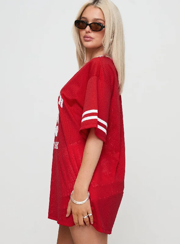 Michail Jersey Mini Dress Red