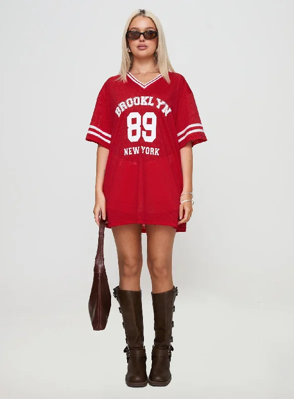 Michail Jersey Mini Dress Red