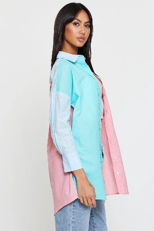 Multi Oversized Shirts Long Sleeve