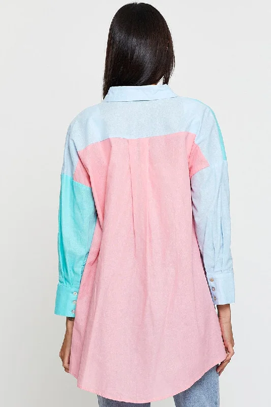 Multi Oversized Shirts Long Sleeve